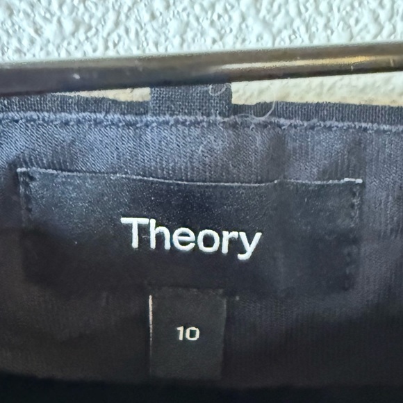 Theory Treeca Full Length Pant Black Traceable Good Wool Business Casual Size 10 - Picture 6 of 10